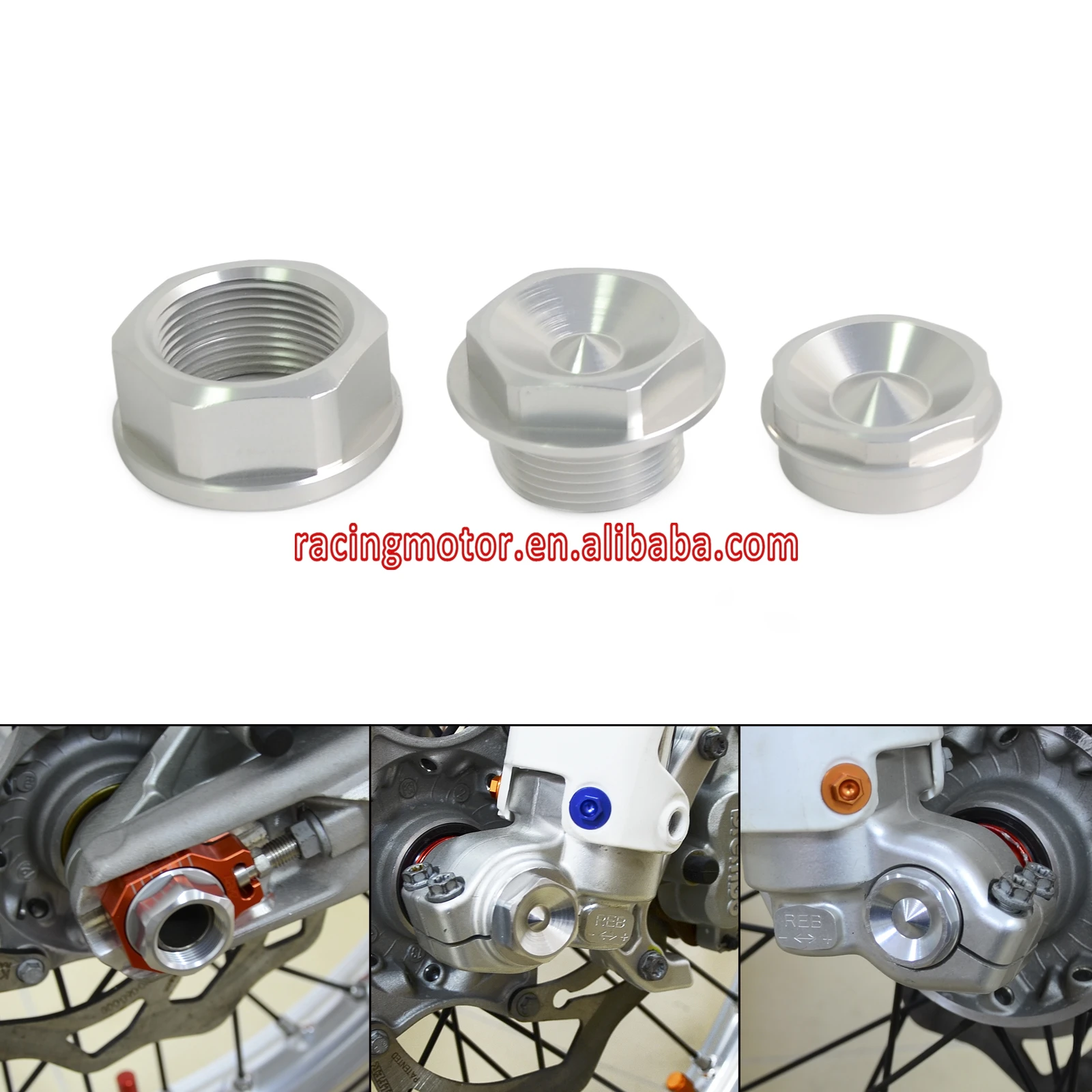 

Front Left & Right Wheel Spindle Collar Screw Bolt Kit for KTM 125 144 150 200 250 300 350 SX SXS XC EXC XCW XCF SXF EXCF XCFW