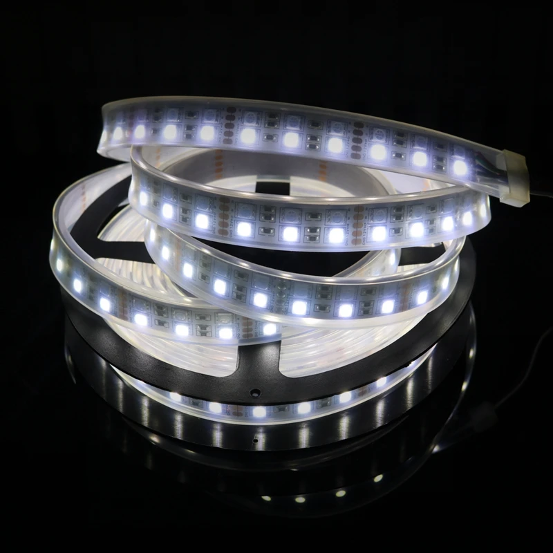 KZKRSR 2 4G 5M DC 12V SMD 5050 двухрядная RGBW RGBWW Светодиодная лента IP20 неводонепроницаемая IP65