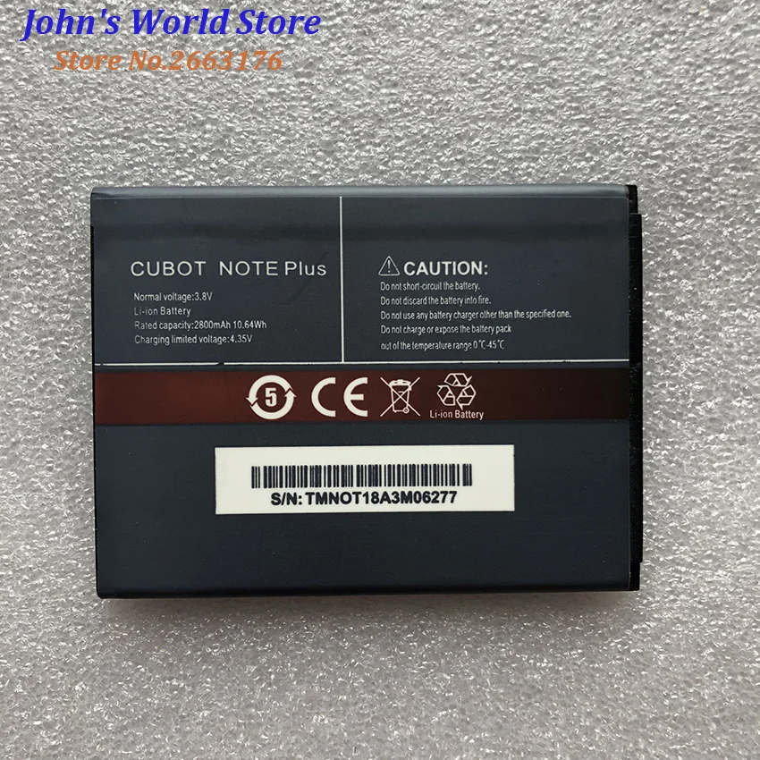 CUBOT NOTE Plus аккумулятор 2800 мАч новая запасная батарея для CUBOT NOTE Plus сотовый телефон