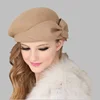 oZyc 100% wool Vintage Warm Wool Winter Women Beret French Artist Beanie Hat Cap For Sweet Girl Gift spring and autumn hats ► Photo 1/5