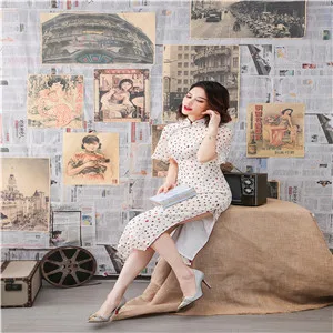 Улучшенные модные модели для молодых девушек, Длинные cheongsam, новые летние повседневные китайские cheongsam
