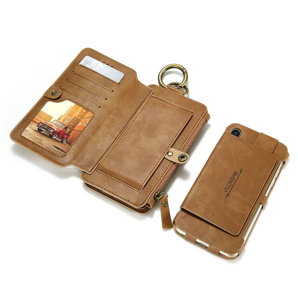  FLOVEME Luxury Retro Wallet Phone Case For iPhone 7 7 Plus XS MAX XR Leather Handbag Bag Cover for  - 32516545525