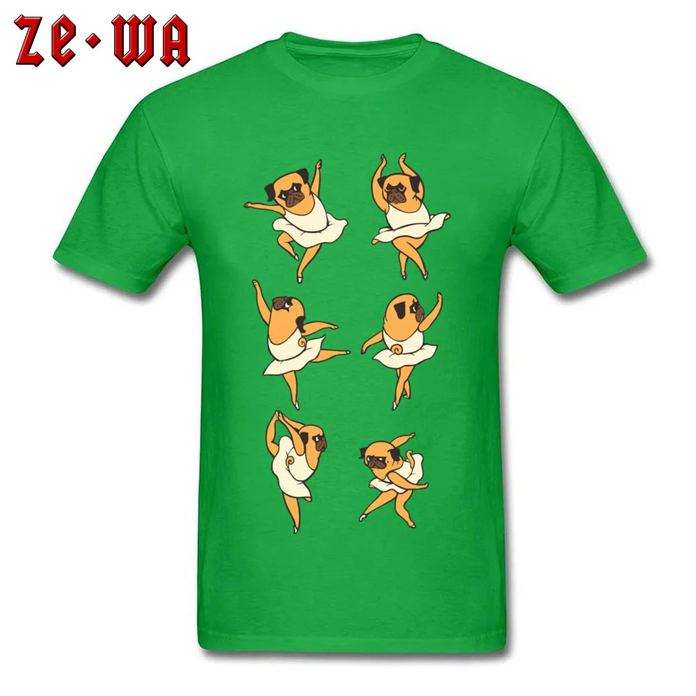 BALLET PUG O Neck Tshirts April FOOL DAY Tops Shirt Short Sleeve 2018 Popular 100% Cotton Casual Tee Shirt Customized Man BALLET PUG green