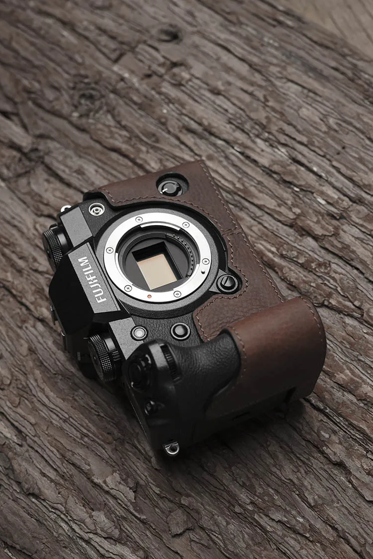 Чехол Mr.stone для фотоаппарата из натуральной кожи полусумка Fujifilm XH1 искусственная