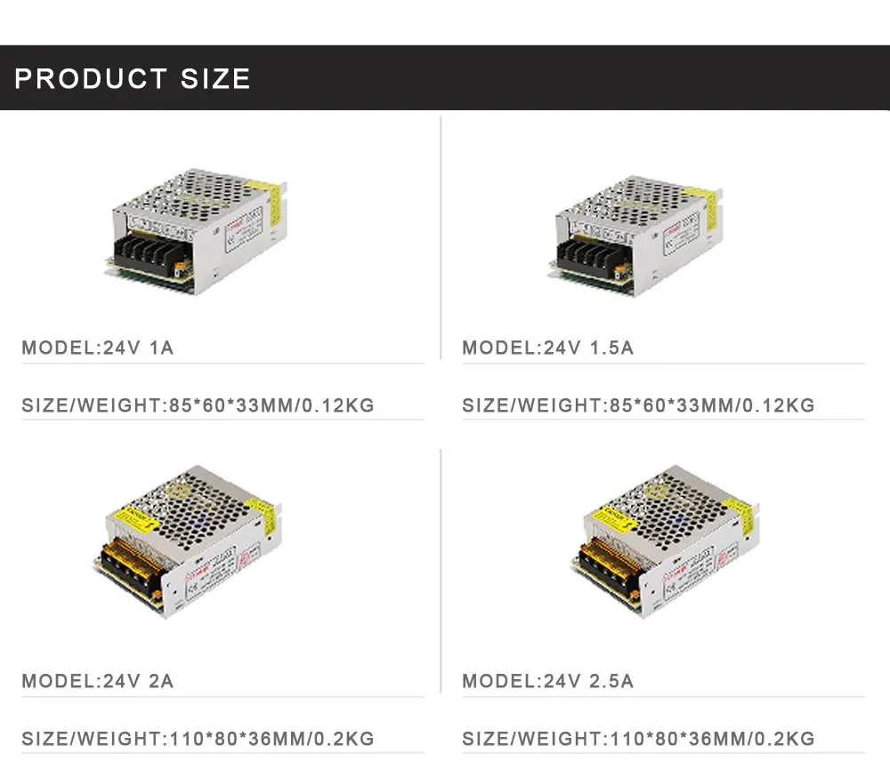 DC24V 1A 2A 3A 5A 10A 15A 20A 25A 30A для 24V RGB светодиодный полосы лампы освещения Светодиодный драйвер освещение трансформатор Светодиодный импульсный источник Мощность Су