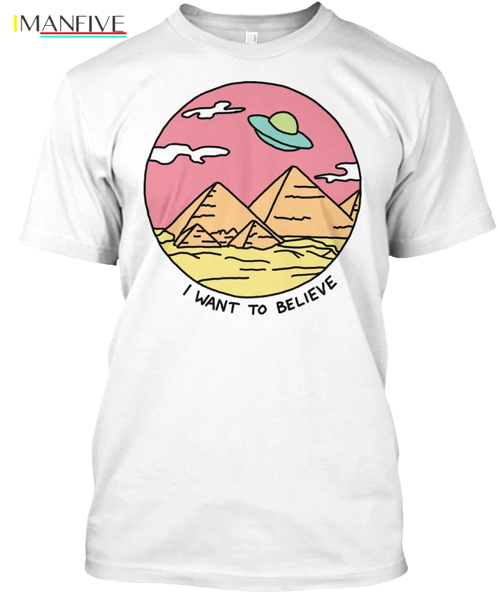 

Pyramid X Files Egyptian Alien Ufo Desert 90s Retro - Popular Tagless Tee T-Shirt