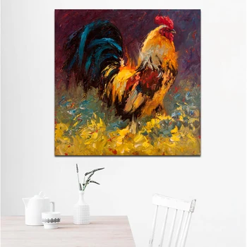 

1 Piece Roosters Oil Painting Wall Art For Living Room Posters and Prints Modern Abstract Art Decorative Picture Unframed