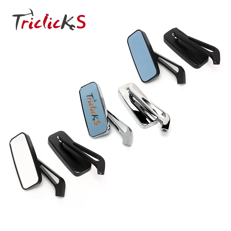 

Triclicks Rectangle Rear View Mirrors Universal CNC Side Mirror 3 Colors Aluminium RearView For Motorcycle Honda Yamaha 8/10mm