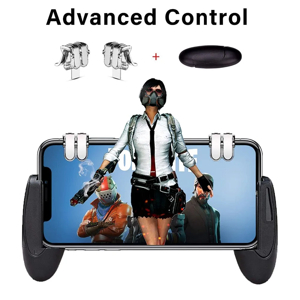 

Metal Design Mobile phone Game Fire Button Smart Phone Mobile Gaming Trigger L1R1 Shooter for Knives out/ Rules of Survival PUBG