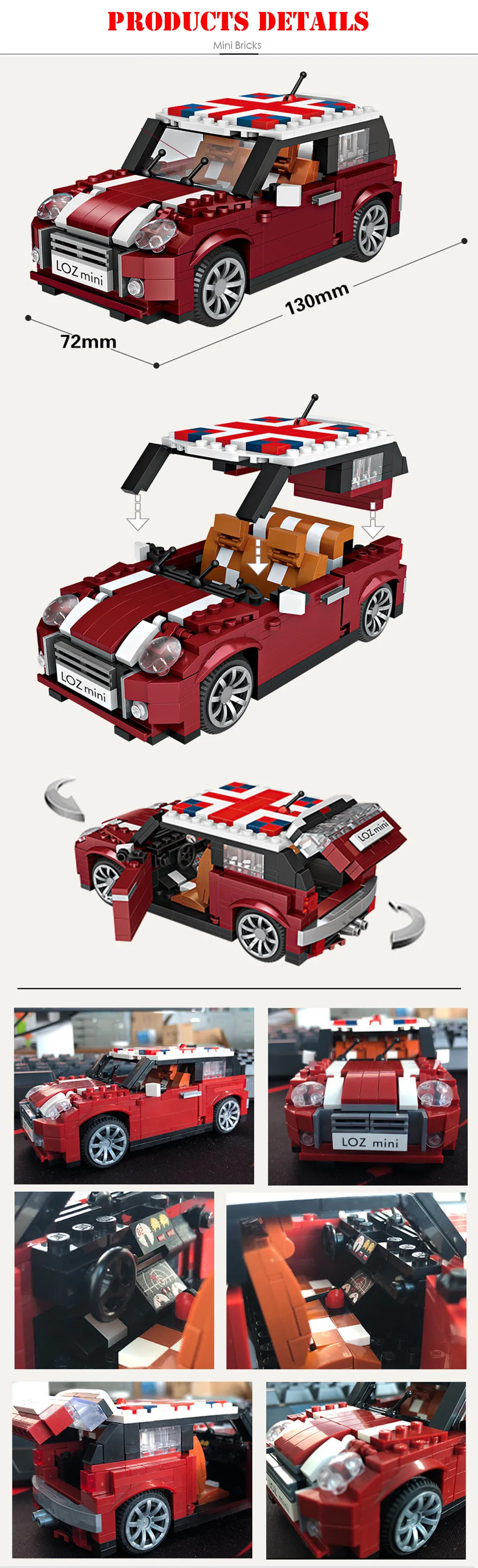 LOZ Technic Мини Строительные блоки прицеп для продажи хот-догов автомобиль собрать детей развивающие игрушки для детей создатель мороженого грузовик