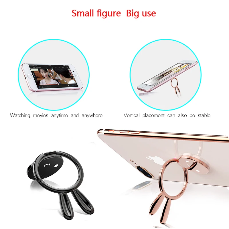 Finger Ring Metal Mobile Phone Stand Holder For iPhone X 8 7 plus Samsung S9 S8 For Magnetic Car 360 Degree Rotate Phone Holder