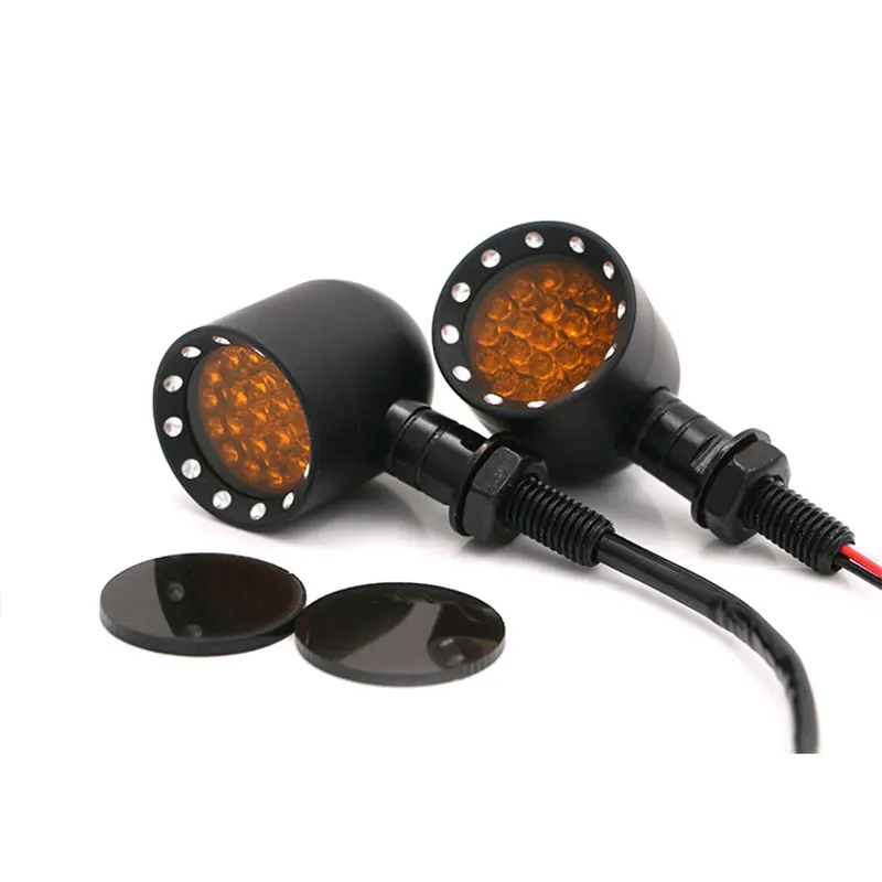 Nordson Universal 2pcs LED Motorcycle Turn Signal Lights Motocross Motorbike Indicator Blinker Moto Tail Lights Signal Lamp