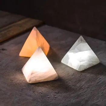 

Modern Night Light Pyramid Ore Charge Induction Touch Sensor Lamps Bedside Children Bedroom Living Room Night Lighting Fixtures