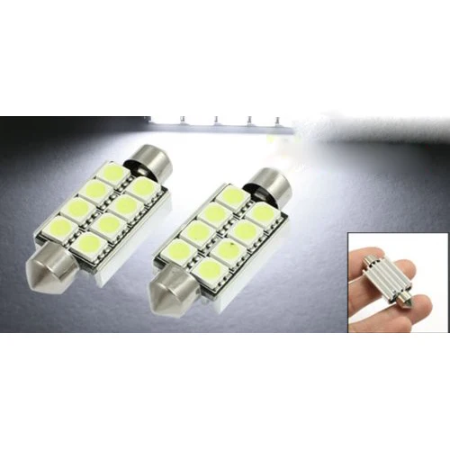 Промо акция! 2x42 мм Canbus без ошибок белый 8 5050 SMD светодиодная лампочка для гирлянд w