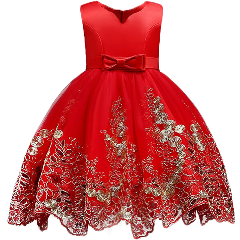 Baby Girls Kids Clothes Christmas Party Red Dresses Funny Vestidos