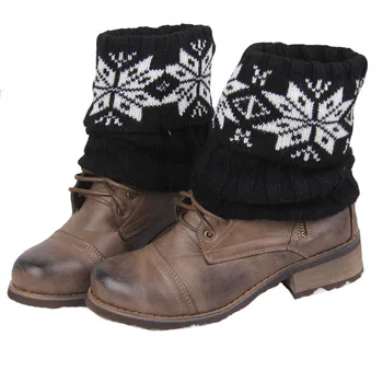 

120pairs/lot new fashon short knit snowflake leg warmer/geometric boot cuff