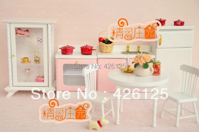 Dollhouse miniatura gran muebles de cocina refrigerador estufa ... Dollhouse miniatura gran muebles de cocina refrigerador estufa ...