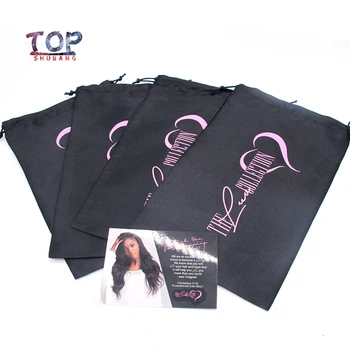 

Custom Logo 150pcs Hair Bundle Satin Telescopic Rope Packing Bag Women Extention/Extension Packaging Bag Hair care instruction