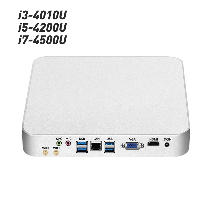 Mini PC Intel Core i3-4010U i5-4200U i7-4500U Processors Windows Linux HDMI VGA 300M WiFi 1000M LAN Mini PCI-E Micro Nettop PC Mini PC Intel Core i3-4010U i5-4200U i7-4500U Processors Windows Linux HDMI VGA 300M WiFi 1000M LAN Mini PCI-E Micro Nettop PC
