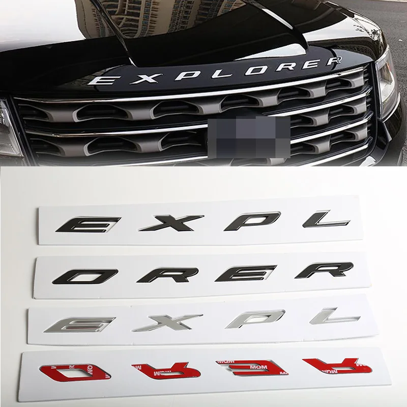 3D car EXPLORER Letters Hood Emblem Chrome Logo Badge Sticker For 2011