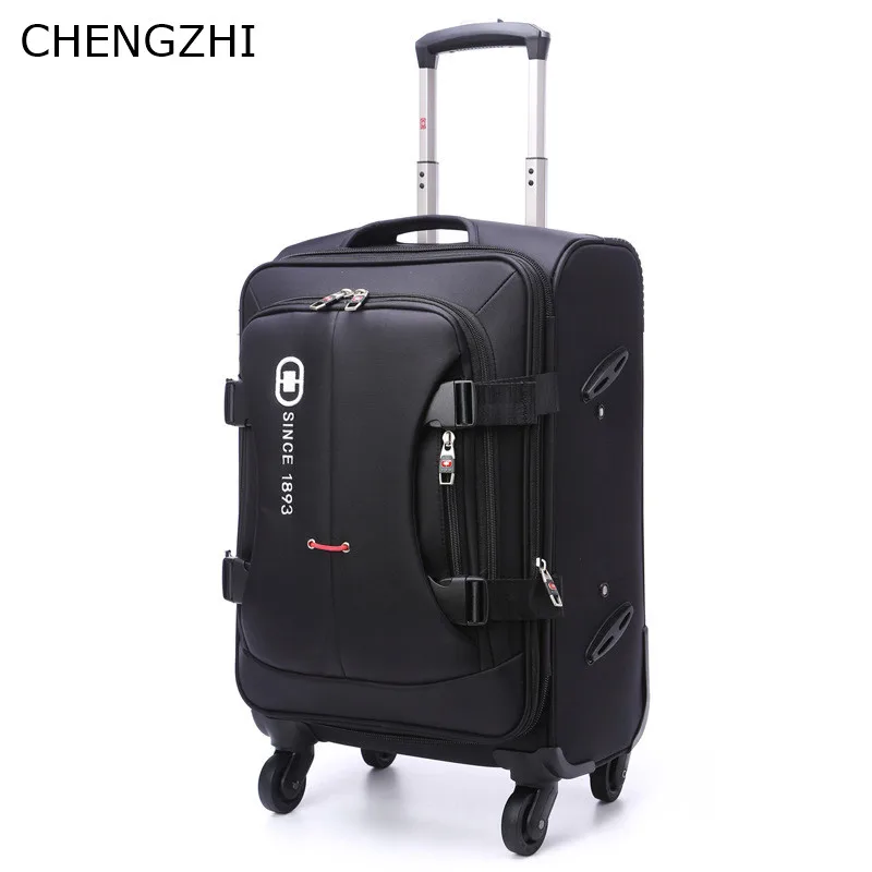 

CHENGZHI 20"24"28inch Oxford waterproof rolling luggage spinner men business travel suitcase large women trolley bag with wheel