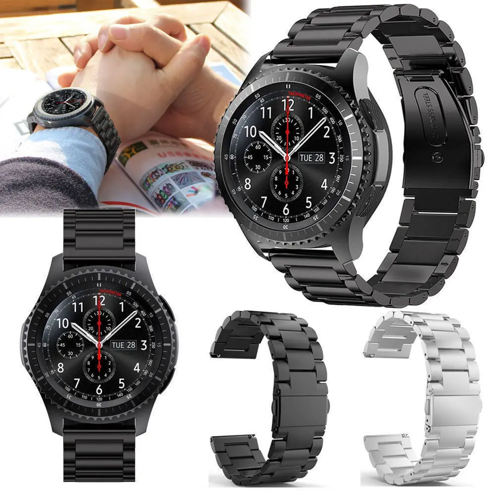 

Watch Strap Stainless Steel Watch Band for Samsung 2 /3 Replacement Strap 20mm 22mm AW815