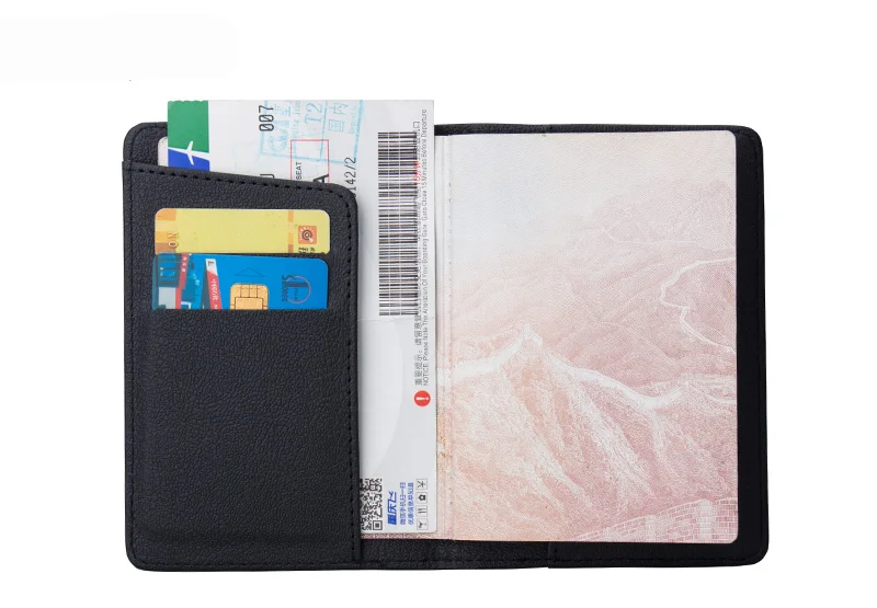 Высокое качество бизнес-держатель для паспорта с несколькими слотами для карт для полетов, чеков, банкнот, обложки для паспорта на заказ