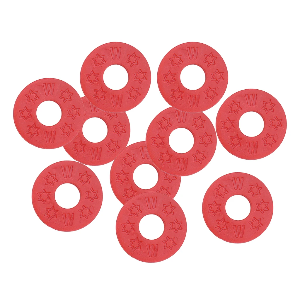 10 Pieces Acoustic Electric Guitar Bass Strap Block Rubber Safety Strap Lock Washer Gasket Cushion