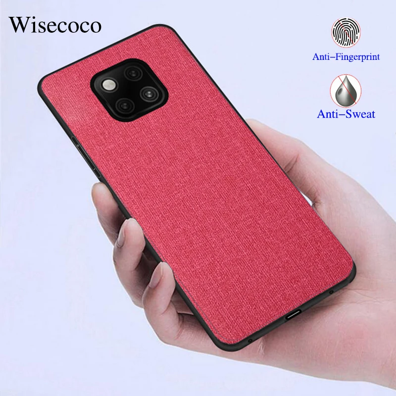 Case for Huawei Mate 20 P20 10 Pro Lite Enjoy Honor 8x Max Note 8c 9 Nova 3 3i Y9 2018 Silicone Frame Fabric Hard Back Cover |