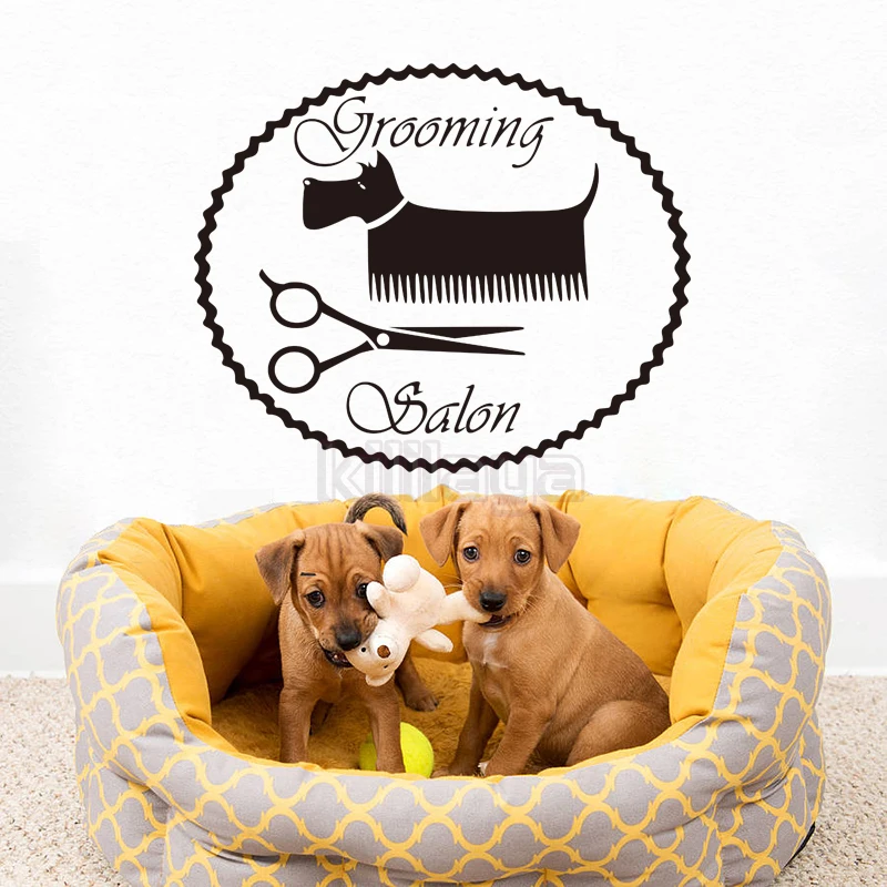 Pet Grooming Salon Vinyl Wall Stickers Mural Wall Decals Dog Removable
