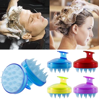 

Multi-function Spa Slimming Massage Brush Silicone Head Scalp Massage Washing Comb Shampoo Shower Bath Brush