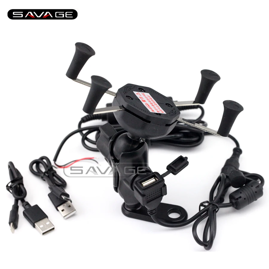

For SUZUKI GW250 GSR600 GSR750 GSX-S 750/1000 Motorcycle Navigation Frame Mobile Phone Mount Bracket with USB charge port
