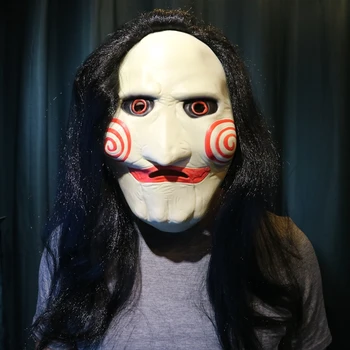 

Movie Saw Chainsaw Massacre Masks Latex Creepy Halloween Gift Scary Unisex Party Cosplay Supplies