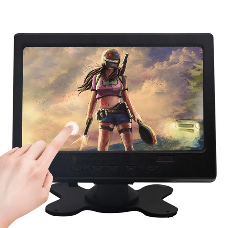 

7 Inch IPS LCD Touch Monitor for Raspberry Pi HDMI+VGA+AV Interface Display Capacitive Touch Screen Module Car Backup Reverse