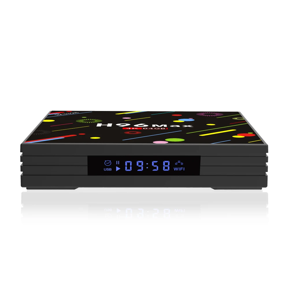 Ott TV Box H96 MAX H2C Android 7 1 Smart RAM 4 Гб ROM 64 Rockchip RK3328 телеприставка с T3 C цветной подсветкой Air