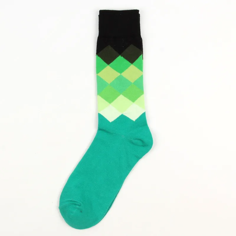 Бренд Happy Socks Harajuku стиль Мужские градиентный цветной носок Новинка Британский мужские Гольфы бизнес носки без пятки