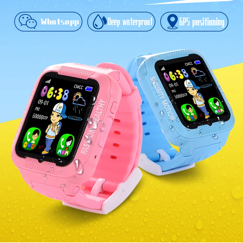 

696 K3 Kids GPS Smart Watch Overall Waterproof MTK2503 Children Safe Tracker SOS