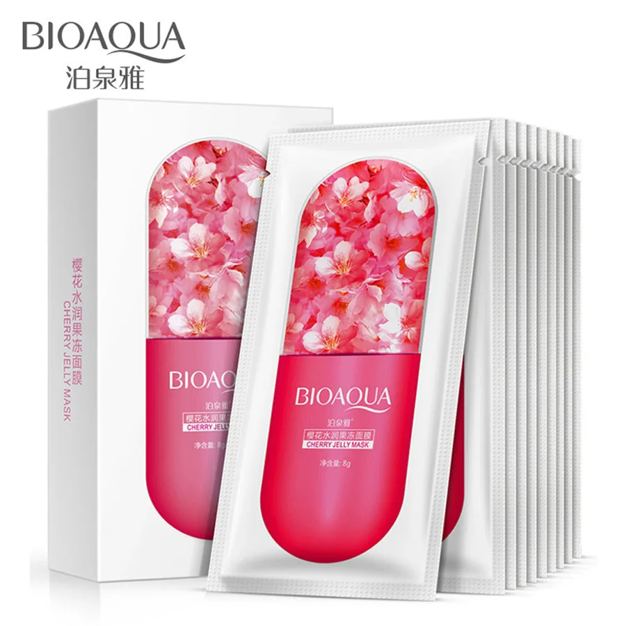 BIOAQUA 3pcs lot skin care natural plant extract facial mask moisturizing anti wrinkle sleep mask 4