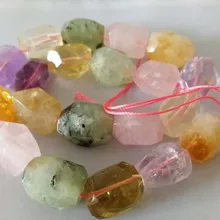 Свободные бусины цитрин/прехнит/белый розовый кварц/18-22 мм БАРОККО граненый 1" для DIY ювелирных изделий FPPJ бусины природа