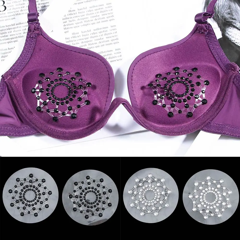 

1 Pair Intimates Accessories Lingerie Invisible Pasties Bras Rhinestone Nipple Adhesive Sexy Products Linger Chest Paste