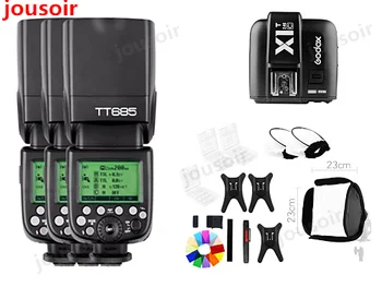 

3X Godox TT685C 2.4G HSS E-TTL GN60 Wireless Flashes + X1 TTL Trigger for C 1100D 1000D 7D 6D 60D 50D 600D CD50 G