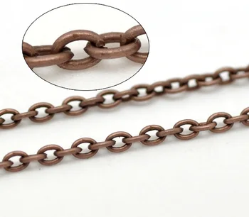 

Copper Tone Links-Opened Cable Chains Findings 3x2mm, sold per packet of 3M new