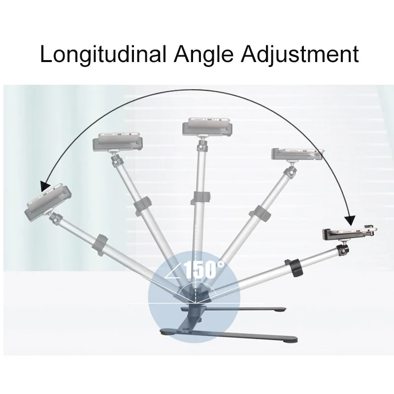 Фотография Настольный телефон кронштейн Мини-монопод+ телефон клип Многофункциональный регулируемый стол топ Стенд Комплект для фотосессии