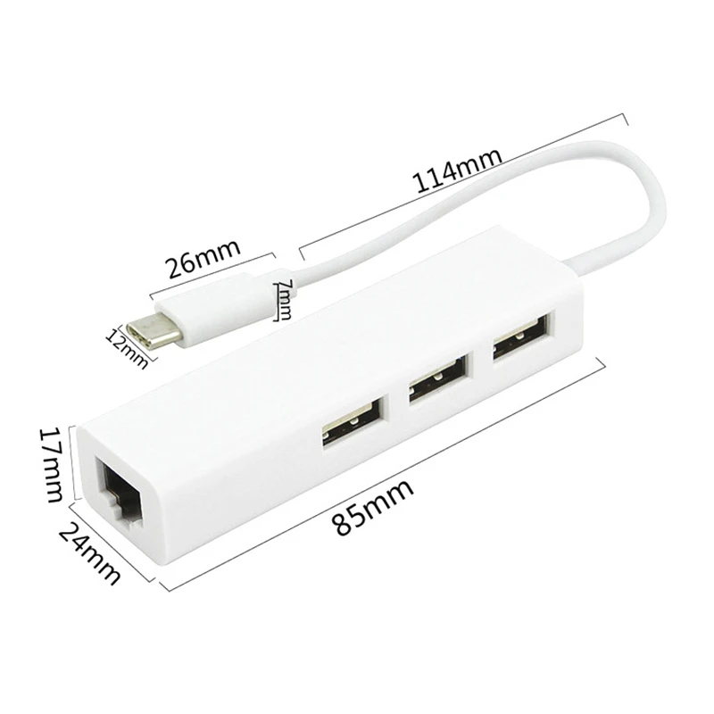 Trumsoon USB C type C к Ethernet адаптер USB2.0 USB3.0 концентратор RJ45 сетевой карты Lan адаптер для Macbook Chromebook