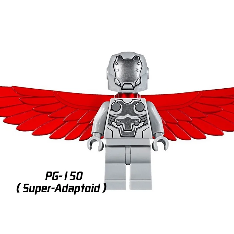 

Single Sale Super Hero Marvel Figure Hammer Spider Boy Iron Man Red She Hulk Super Adaptoid Coulson Building Block Toy PG150