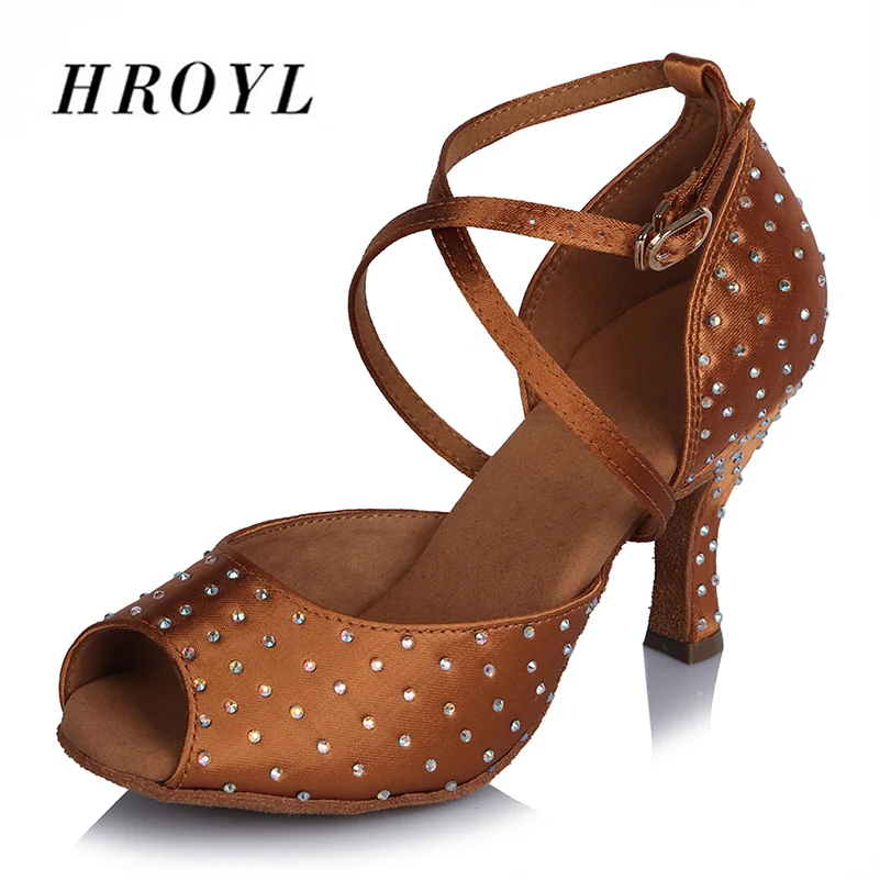 Brand Women's Satin Latin dance shoes wholesale Party Square dance