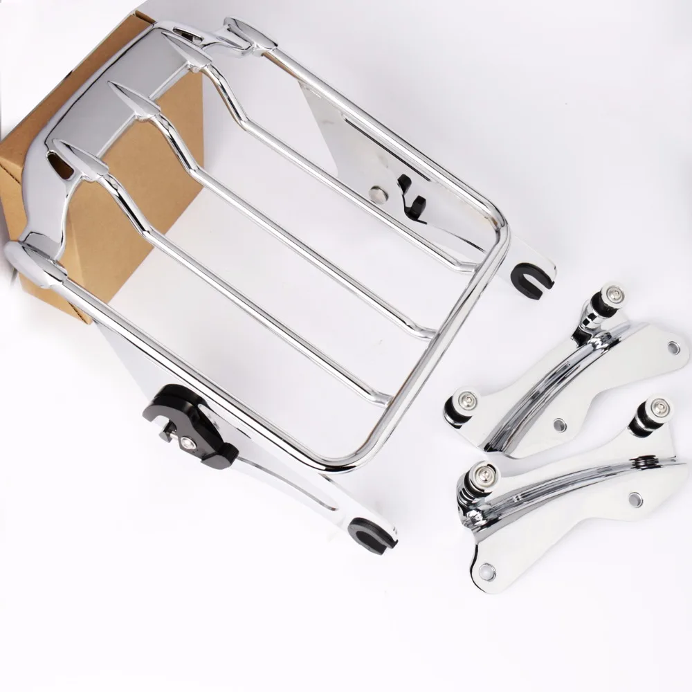 

Chrome Detachable Luggage With Hardware Kit For Road King Street Glide Road Glide FLHR FLHX 2014-2018 Models