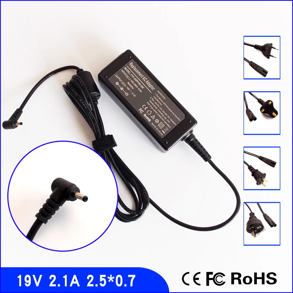 19V 2.1A Laptop Ac Adapter Power SUPPLY + Cord for ASUS Eee PC 90-XB02OAPW00100Q 90-XB020APW00050Q 90-XB02OAPW00110Q | Компьютеры и