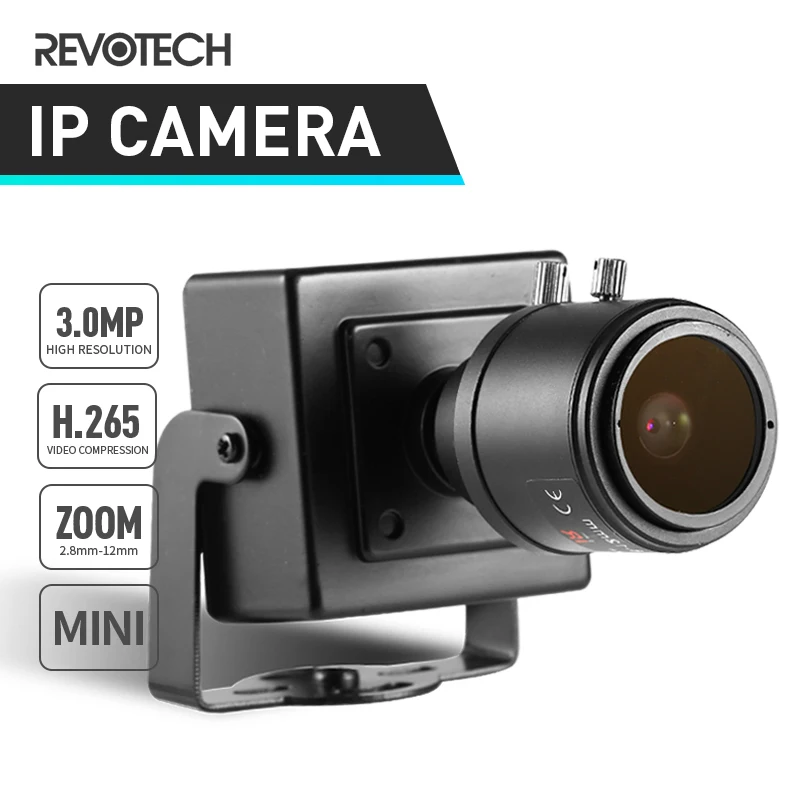 H.265 HD 3MP 2 8 12 мм ручная зум домашняя IP камера 1296P / 1080P мини безопасность ONVIF P2P CCTV