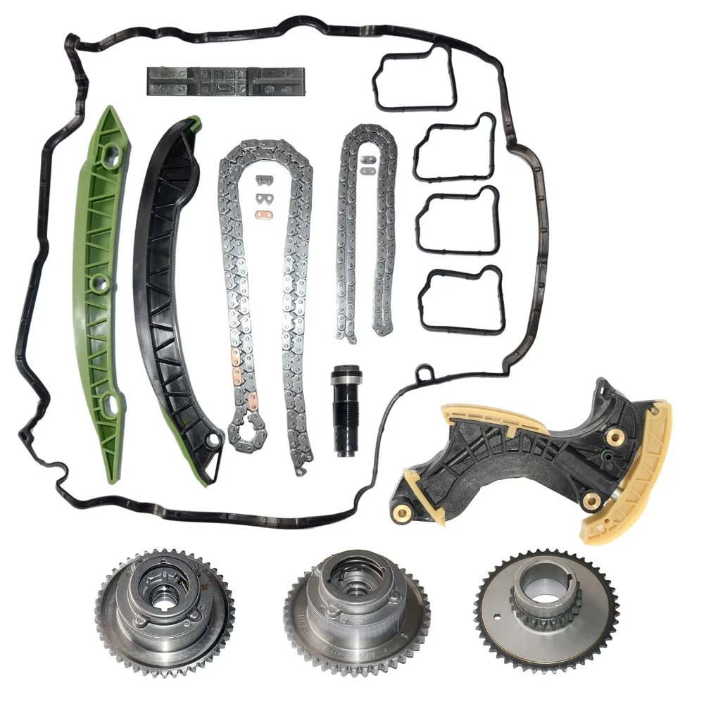  AP02 New Timing Chain Kit+Gear+Tensioner+Adjuster For Mercedes W204 C250 E250 R172 SLK250 271050334